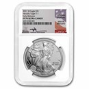 2021-W American Silver Eagle (Type 1) PF-70 NGC (ER, Mercanti)