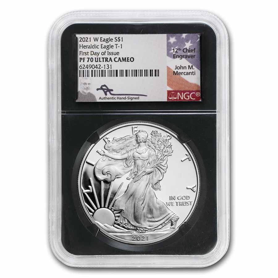 アメリカ 2008 イーグル銀貨 NGC鑑定PF70