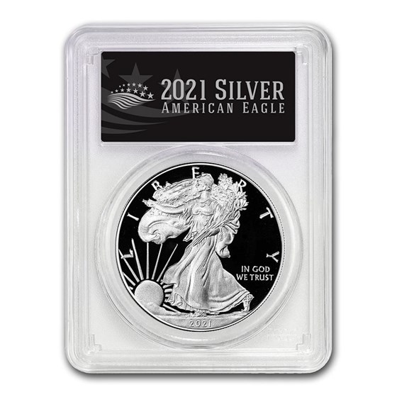 2021-W American Silver Eagle (Type 1) PR-70 PCGS (FD, Black)