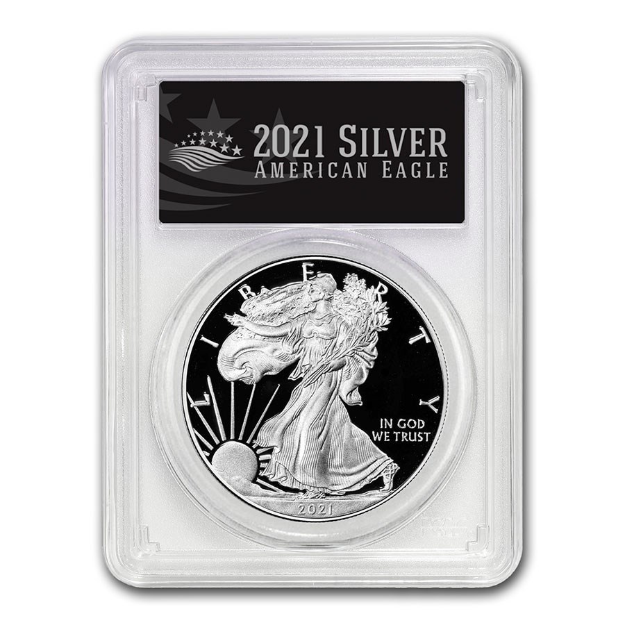 2021-W American Silver Eagle (Type 1) PR-70 PCGS (FD, Black)