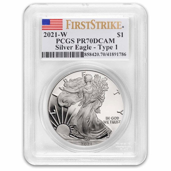 2021-W American Silver Eagle (Type 1) PR-70 PCGS