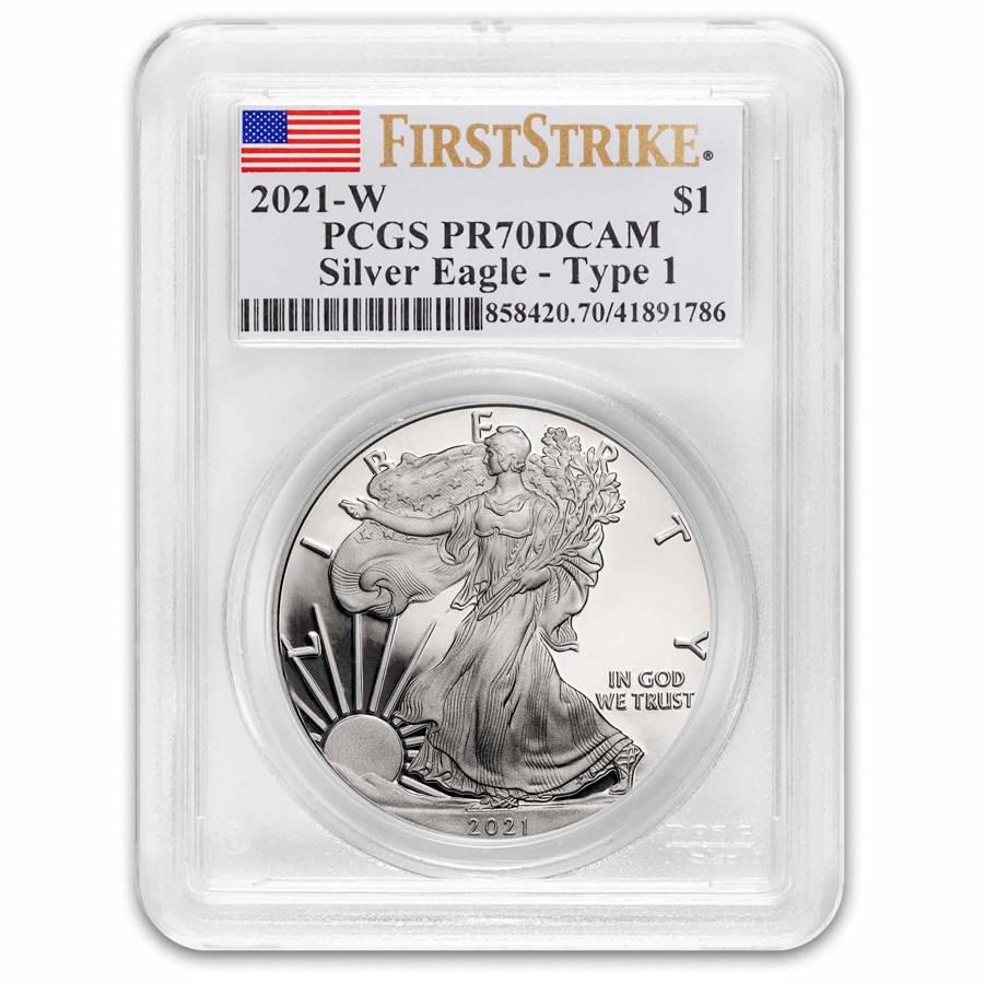 2021-W American Silver Eagle (Type 1) PR-70 PCGS