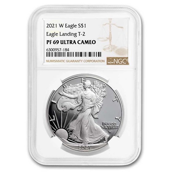 2021-W Proof American Silver Eagle (Type 2) PF-69 NGC 2021-W Proof American Silver Eagle (Type 2) PF-69 NGC