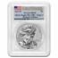 2021-W Silver Eagle (T1) Rev Proof PR-70 PCGS (FS®, Designer)