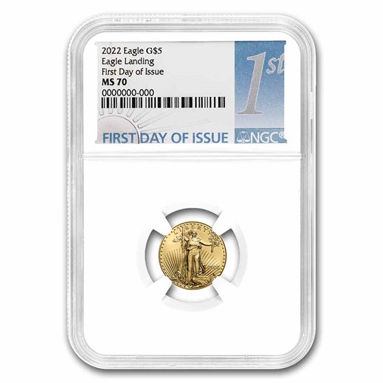 2022 1/10 oz American Gold Eagle MS-70 NGC (First Day of Issue) 2022 1/10 oz American Gold Eagle MS-70 NGC (First Day of Issue)