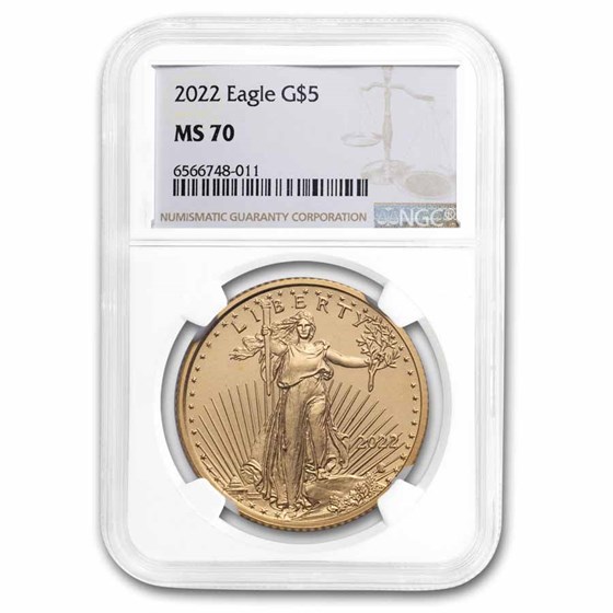 2022 1/10 oz American Gold Eagle MS-70 NGC