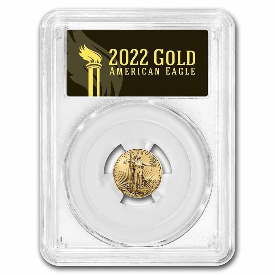 2022 1/10 oz American Gold Eagle MS-70 PCGS (FDI, Black Label)