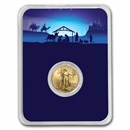 2022 1/10 oz American Gold Eagle - w/Starry Night Nativity Card