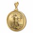 2022 1/10 oz Gold Eagle Pendant (Diamond-ScrewTop Bezel)