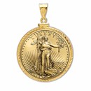 2022 1/10 oz Gold Eagle Pendant (Diamond-ScrewTop Bezel)