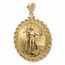2022 1/10 oz Gold Eagle Pendant (Rope-ScrewTop Bezel)