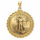 2022 1/10 oz Gold Eagle Pendant (Rope-ScrewTop Bezel)