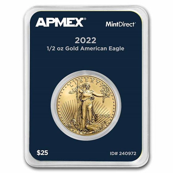 2022 1/2 oz American Gold Eagle (MintDirect® Single) 2022 1/2 oz American Gold Eagle (MintDirect® Single)