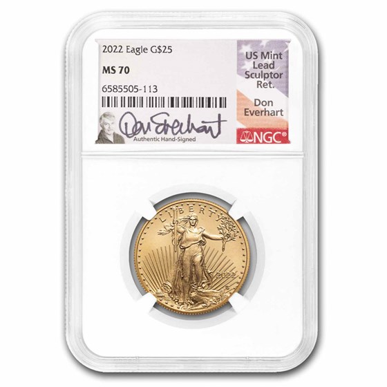 2022 1/2 oz American Gold Eagle MS-70 NGC (Everhart) 2022 1/2 oz American Gold Eagle MS-70 NGC (Everhart)