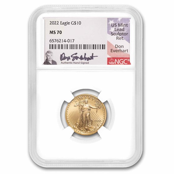 2022 1/4 oz American Gold Eagle MS-70 NGC (Everhart) 2022 1/4 oz American Gold Eagle MS-70 NGC (Everhart)