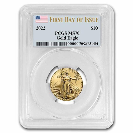 2022 1/4 oz American Gold Eagle MS-70 PCGS (First Day of Issue)