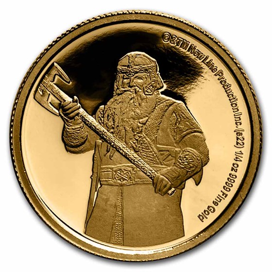 2022 1/4 oz Gold Coin $25 The Lord of the Rings: Gimli 2022 1/4 oz Gold Coin $25 The Lord of the Rings: Gimli
