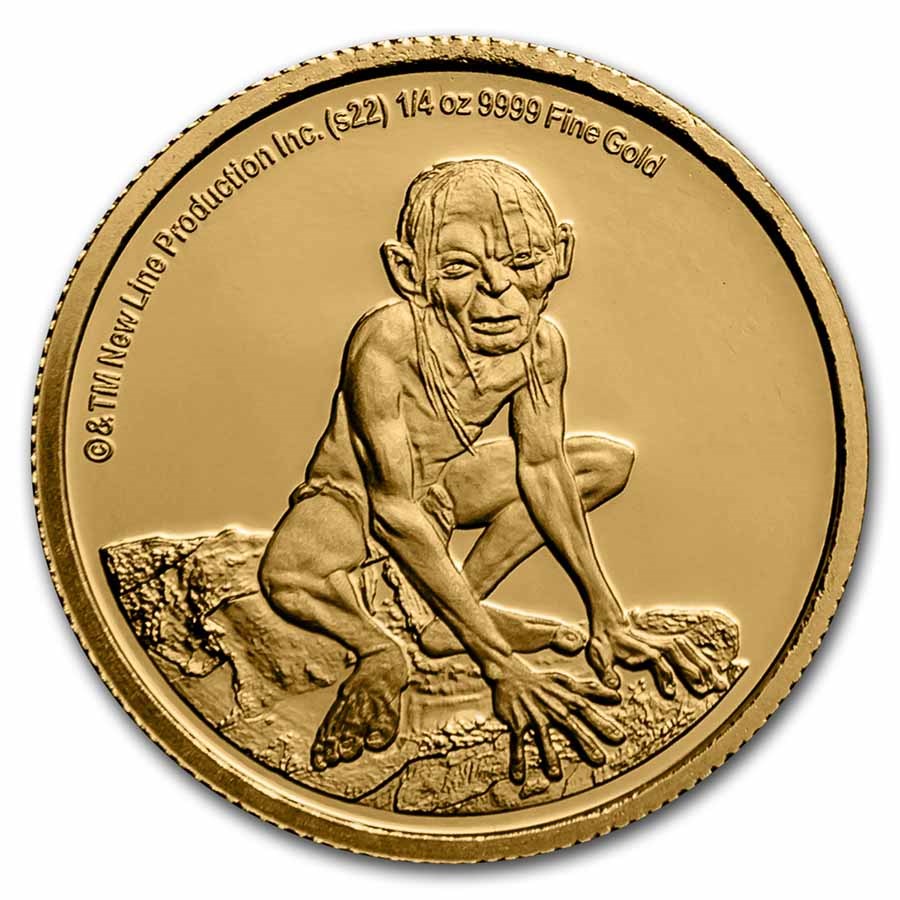 2022 1/4 oz Gold Coin $25 The Lord of the Rings: Gollum