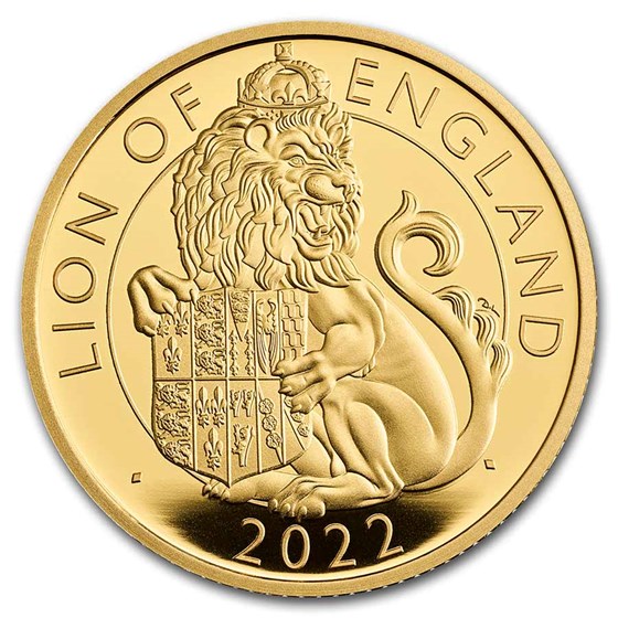 2022 1/4 oz Gold Tudor Beasts Lion of England Proof (Box/COA) 2022 1/4 oz Gold Tudor Beasts Lion of England Proof (Box/COA)