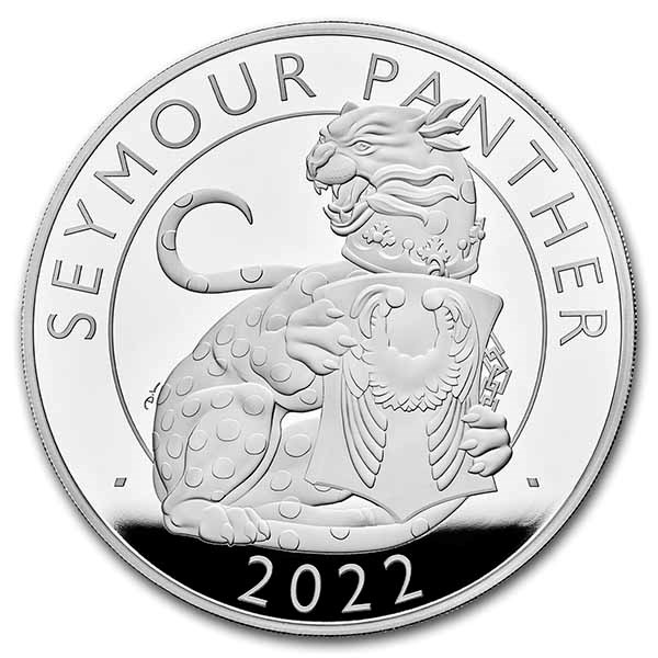 2022 1 kilo Silver Royal Tudor Beast Panther Prf (Box/COA)