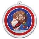 2022 1 oz Ag Color Round - APMEX (Merry Christmas Santa Claus)