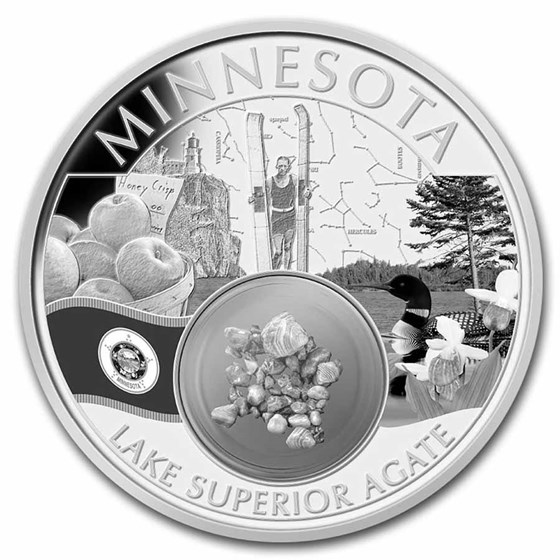 2022 1 oz Ag Treasures of the U.S. Minnesota Lake Superior Agate 2022 1 oz Ag Treasures of the U.S. Minnesota Lake Superior Agate