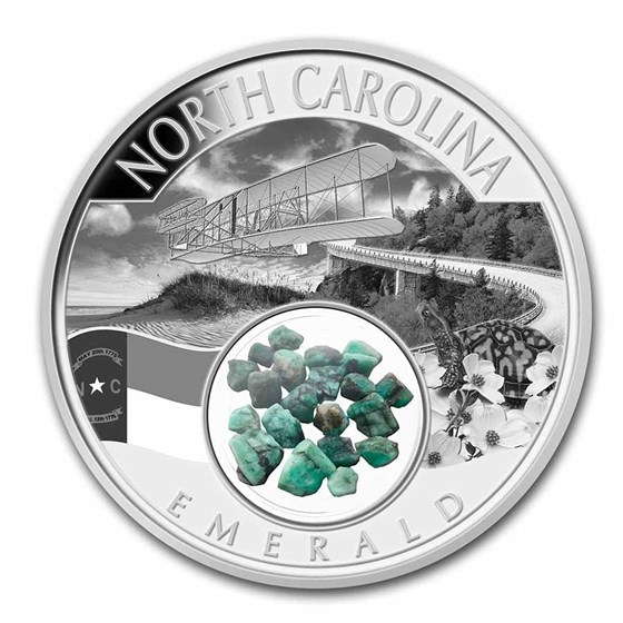2022 1 oz Ag Treasures of the U.S. North Carolina Emerald 2022 1 oz Ag Treasures of the U.S. North Carolina Emerald