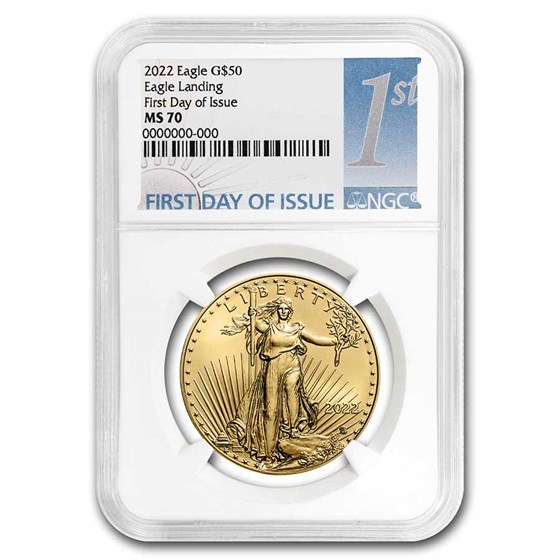 2022 1 oz American Gold Eagle MS-70 NGC (First Day of Issue) 2022 1 oz American Gold Eagle MS-70 NGC (First Day of Issue)