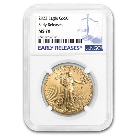 2022 1 oz American Gold Eagle MS-70 NGC 2022 1 oz American Gold Eagle MS-70 NGC