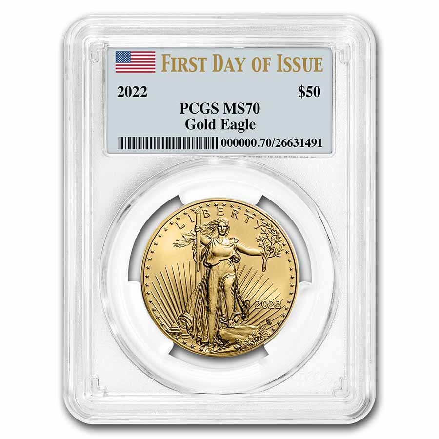 2022 1 oz American Gold Eagle MS-70 PCGS (First Day of Issue)