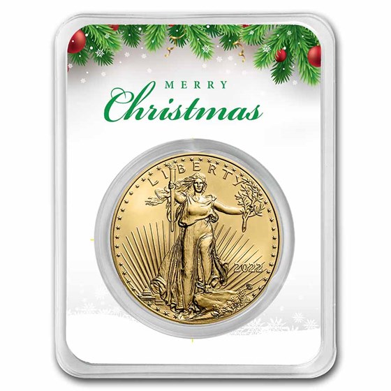 2022 1 oz American Gold Eagle - w/Christmas Tree