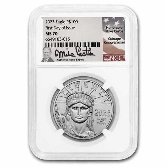 2022 1 oz American Platinum Eagle MS-70 NGC (FDI, Castle) 2022 1 oz American Platinum Eagle MS-70 NGC (FDI, Castle)