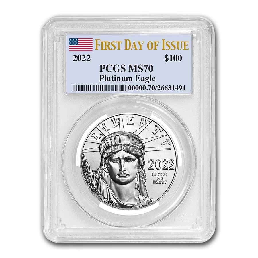 2022 1 oz American Platinum Eagle MS-70 PCGS (First Day of Issue)