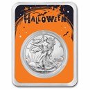 2022 1 oz American Silver Eagle (w/Happy Halloween Card, In TEP)