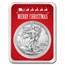 2022 1 oz American Silver Eagle - w/Red Merry Christmas Card