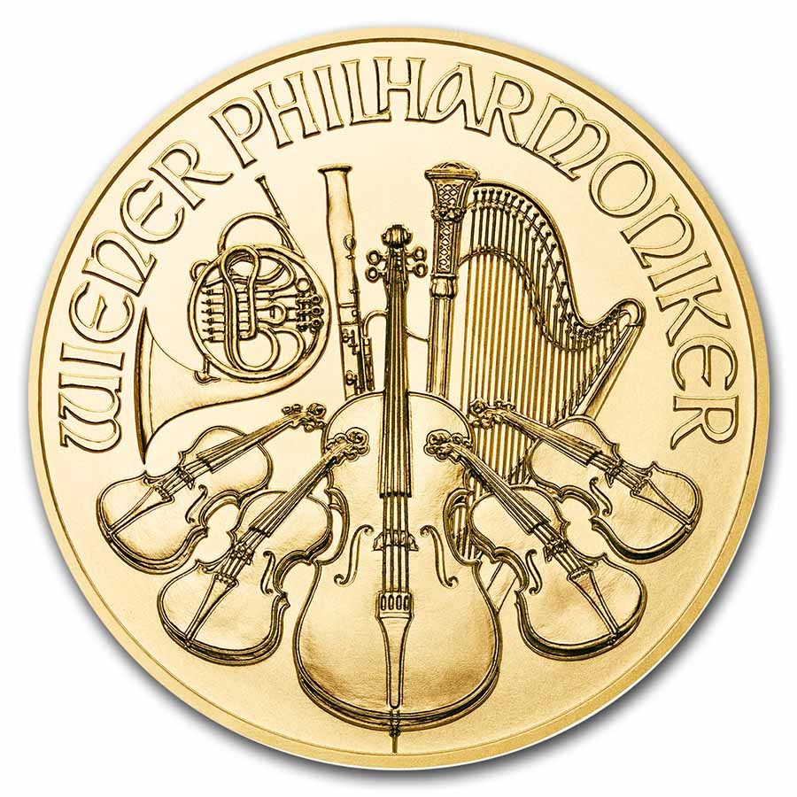 2022 1 oz Austrian Gold Philharmonic Coin BU