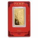 2022 1 oz Gold Bar - PAMP Suisse Year of the Tiger (In Assay)
