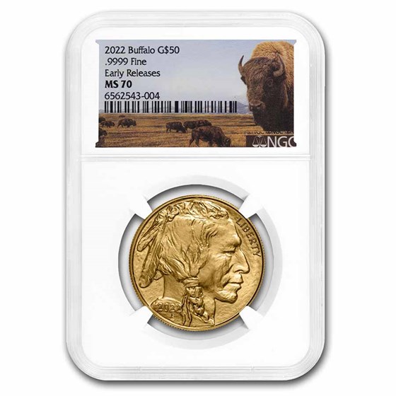 2022 1 oz Gold Buffalo MS-70 NGC (Early Release, Buffalo Label) 2022 1 oz Gold Buffalo MS-70 NGC (Early Release, Buffalo Label)