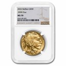 2022 1 oz Gold Buffalo MS-70 NGC