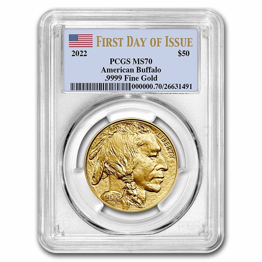 Buy 2022 1 oz Gold Buffalo MS-70 PCGS (First Day of Issue) | APMEX