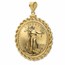 2022 1 oz Gold Eagle Pendant (Rope-ScrewTop Bezel)