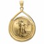 2022 1 oz Gold Eagle Teardrop Pendant (Prong Bezel)