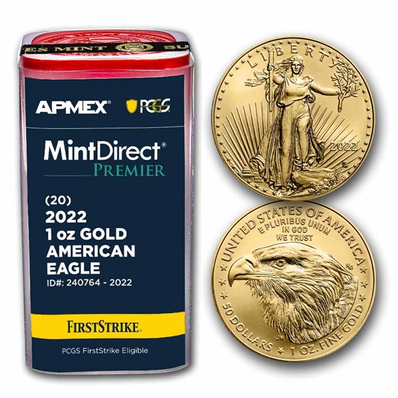 2022 1 oz Gold Eagles (20-Coin MD® Premier + PCGS FS® Tube) 2022 1 oz Gold Eagles (20-Coin MD® Premier + PCGS FS® Tube)