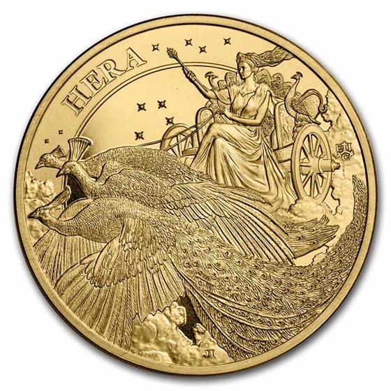 2022 1 oz Gold Goddesses: Hera and the Peacock Proof (Coin Only)