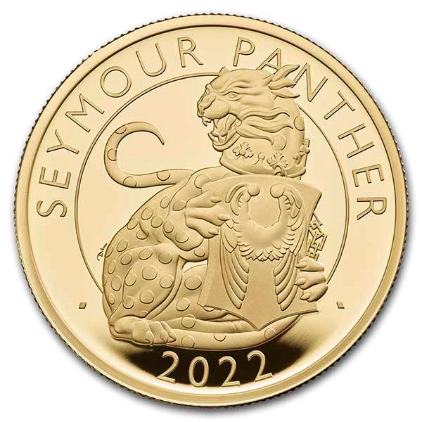 2022 1 oz Gold Royal Tudor Beasts Seymour Panther Prf (Box/COA)