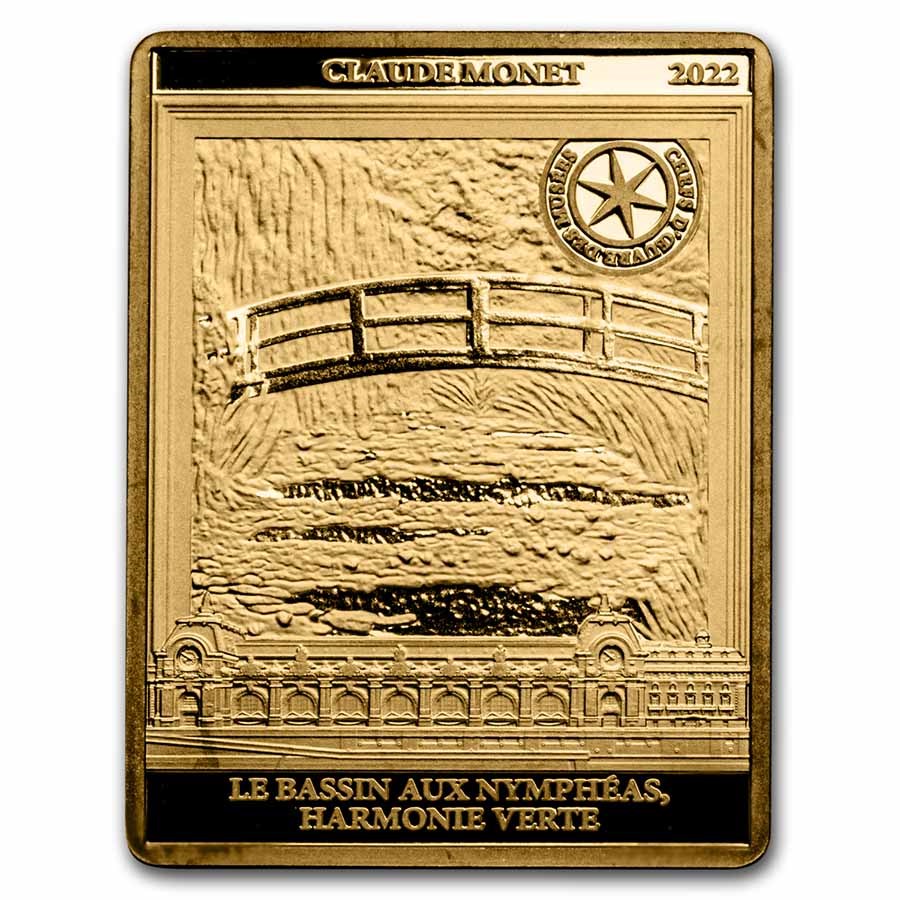 2022 1 oz Pf Gold €200 Masterpieces of Museums (The Lily Pond)