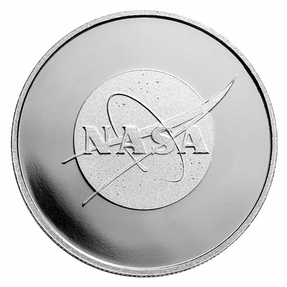 2022 1 oz Silver $10 NASA Meatball Logo BU
