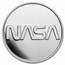 2022 1 oz Silver $10 NASA Retro Worm Logo BU