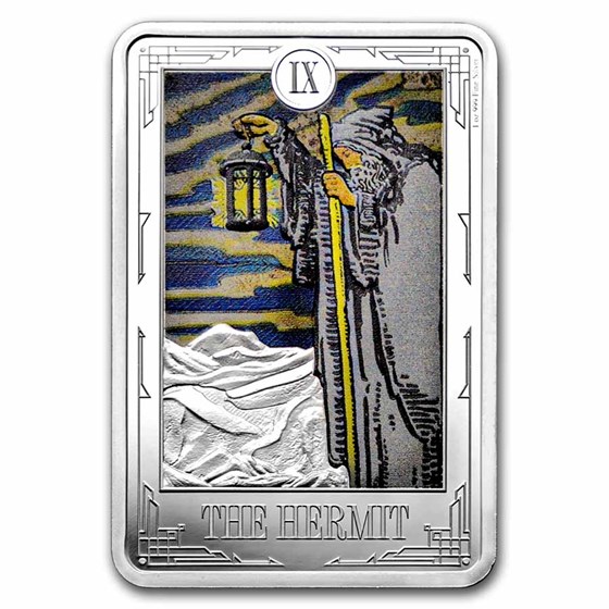 2022 1 oz Silver $2 Tarot Cards: Hermit 2022 1 oz Silver $2 Tarot Cards: Hermit