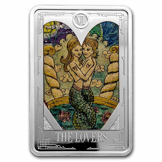 2022 1 oz Silver $2 Tarot Cards: The Lovers 2022 1 oz Silver $2 Tarot Cards: The Lovers